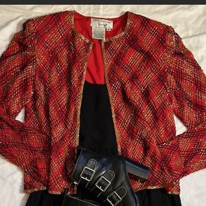 Vintage Beaded Jacket - Small